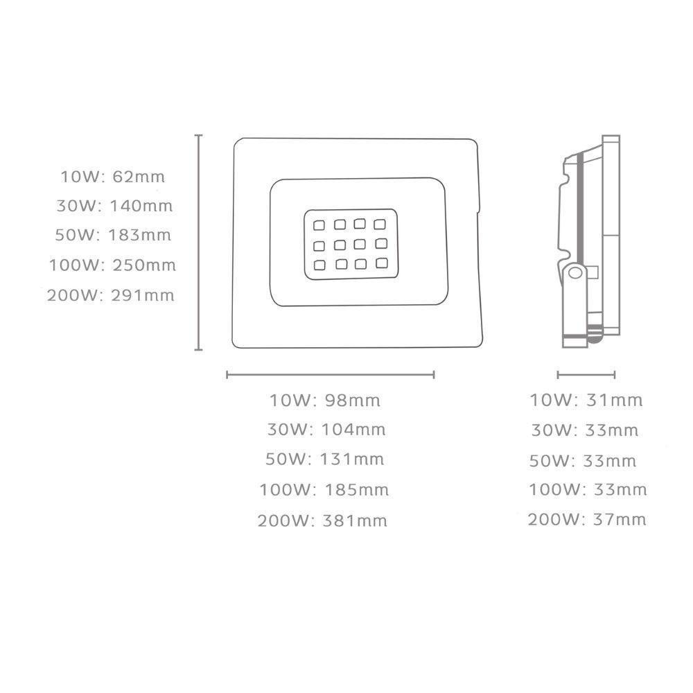Refletor Led Elgin 10w 6500k Preto - 3