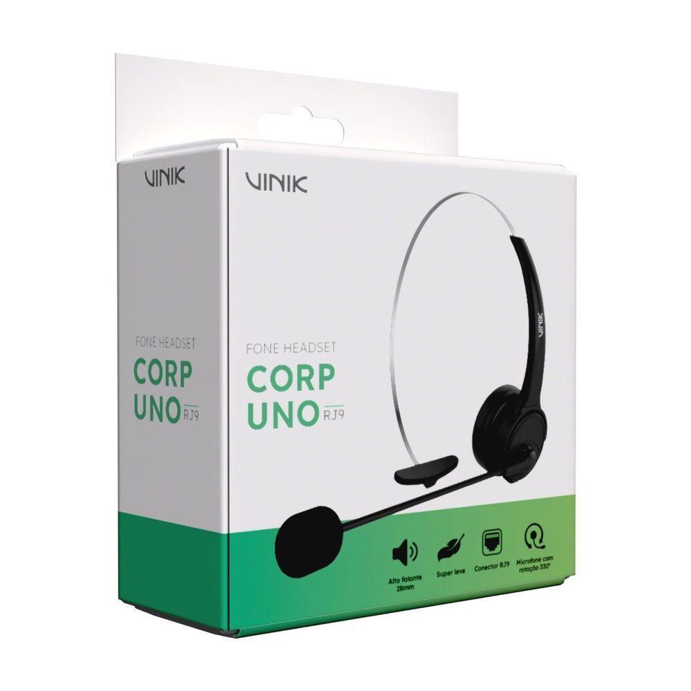 Headset Para Telefone Rj9 Vinik Corp Uno - Vk400rj9 - 10