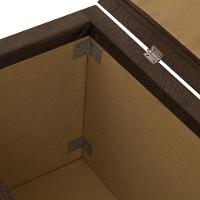 Calçadeira Com Baú Estofado Istambul Dobuê Chocolate 1,60m Chocolate - 3