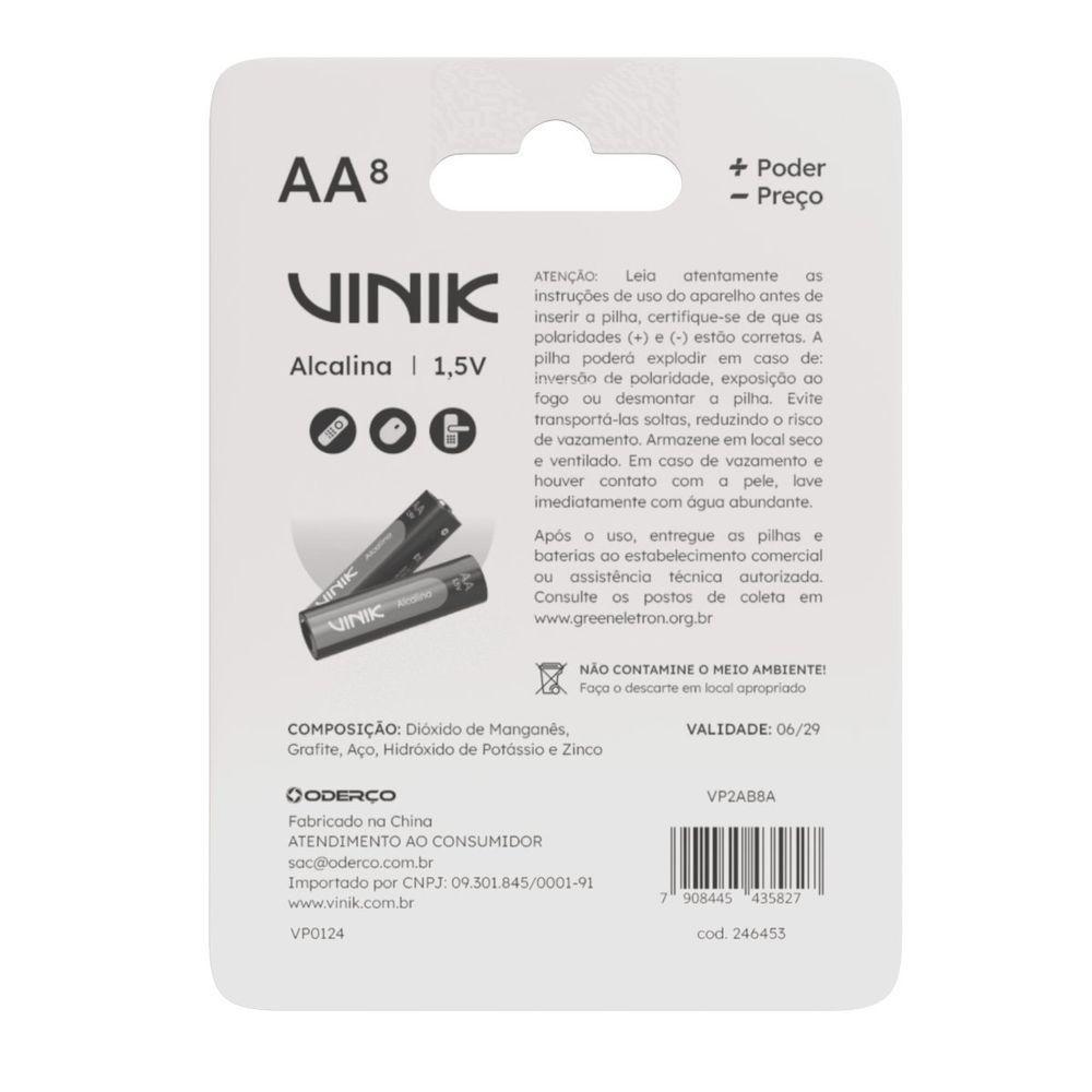 Pilha Alcalina Aa C-8 1.5v - Vp2ab8a - 3