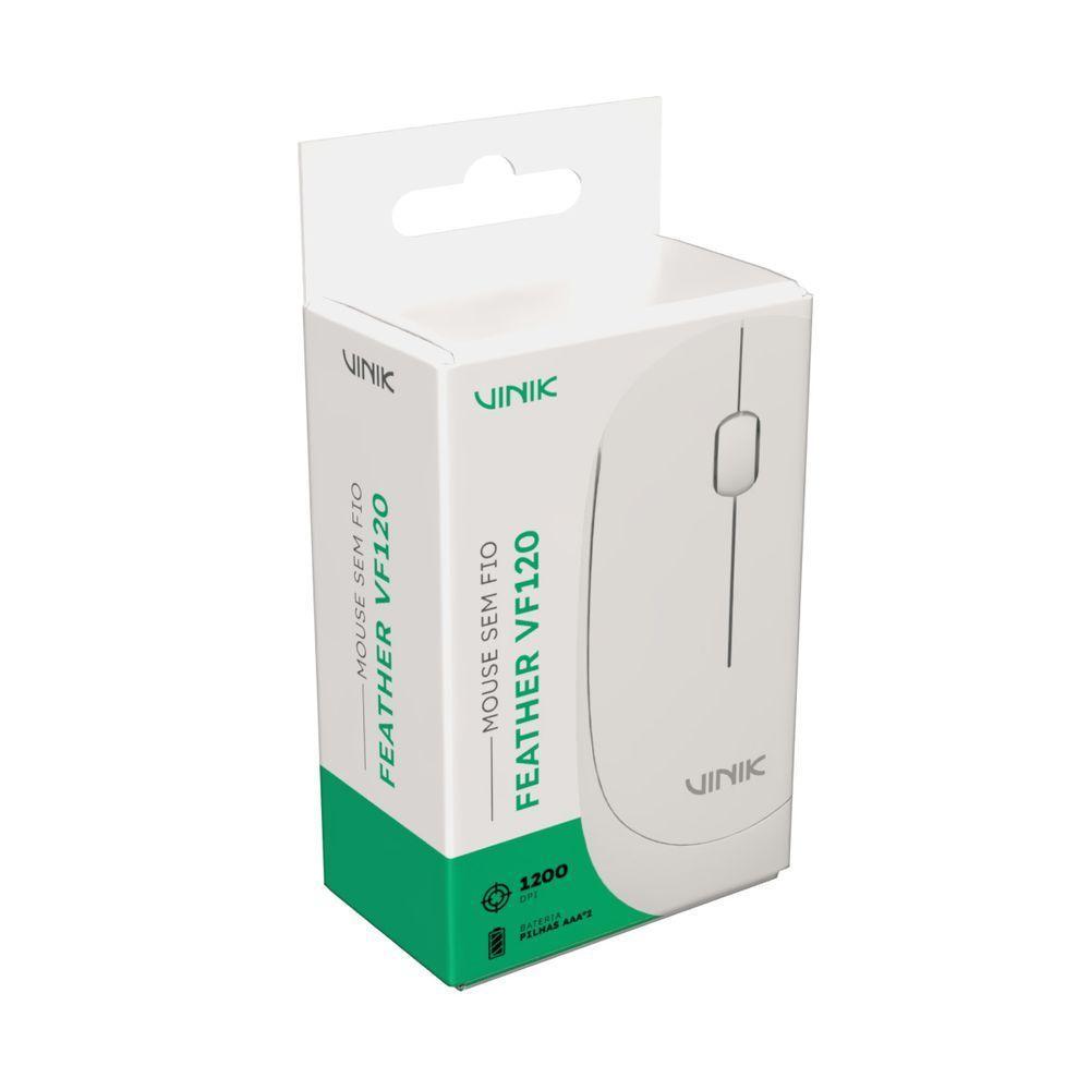 Mouse Sem Fio Vinik Feather Vf120 1200dpi - Branco - 7