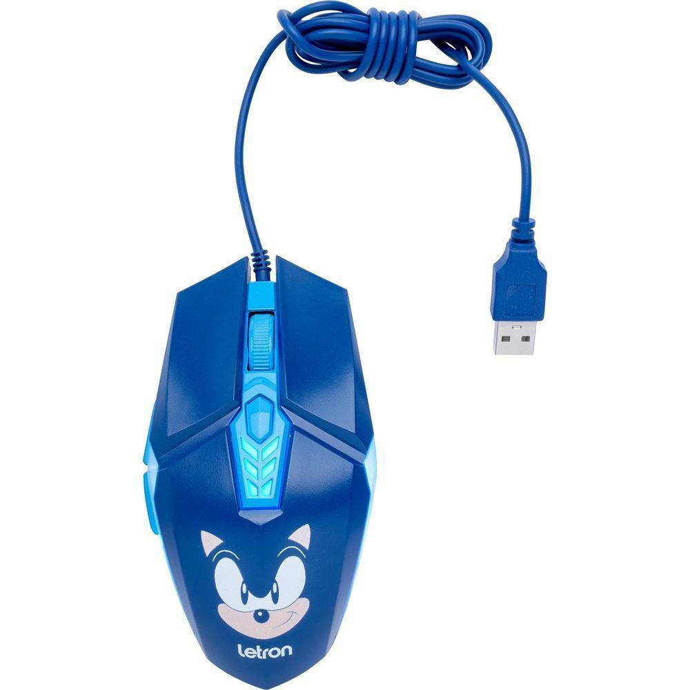 Mouse Gamer Letron Sonic 3600dpi Rbg Azul - 1