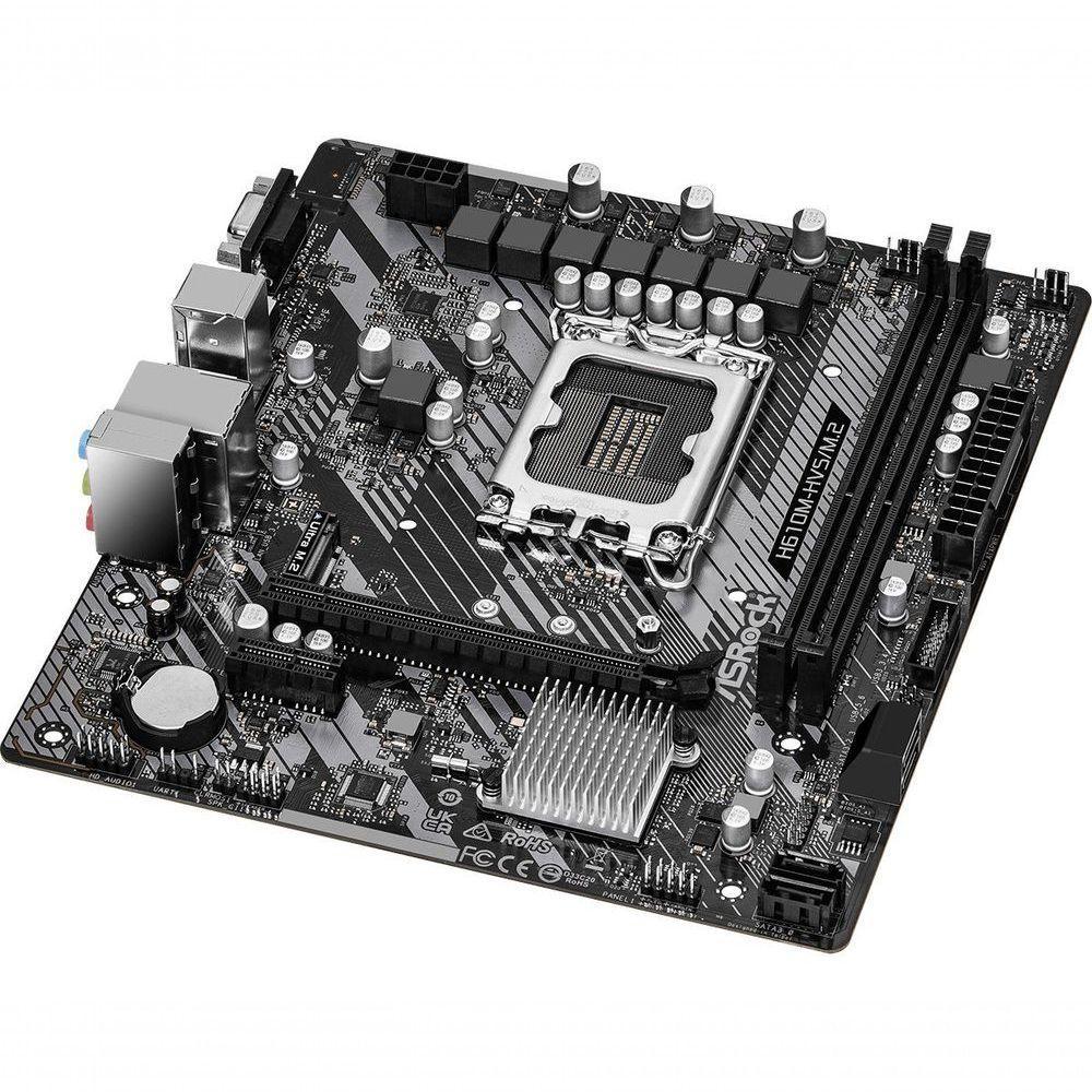 Placa Mae Asrock H610m-hvs-m.2 R2.0 Lga1700 2xddr4 3200 Dimm 64gb 4xsata3 2xusb3.2 4xusb2.0 - 3