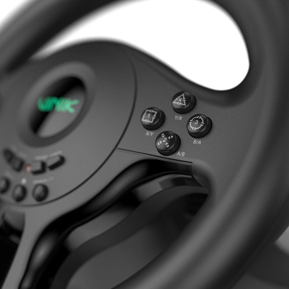 Volante Gamer Com Pedal Gw180 Vinik Para Pc - Ps4 - Xbox - Switch - 8