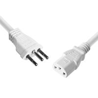 Cabo De Forca Tripolar Para Fonte Branco 3x0,75 Mm 250v - 2 Mts (10 Un) - 3