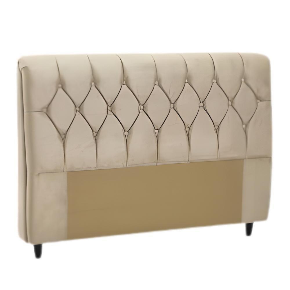 Cabeceira De Cama Istambul Casal/king 195cmx126cm Bege Bege - 1