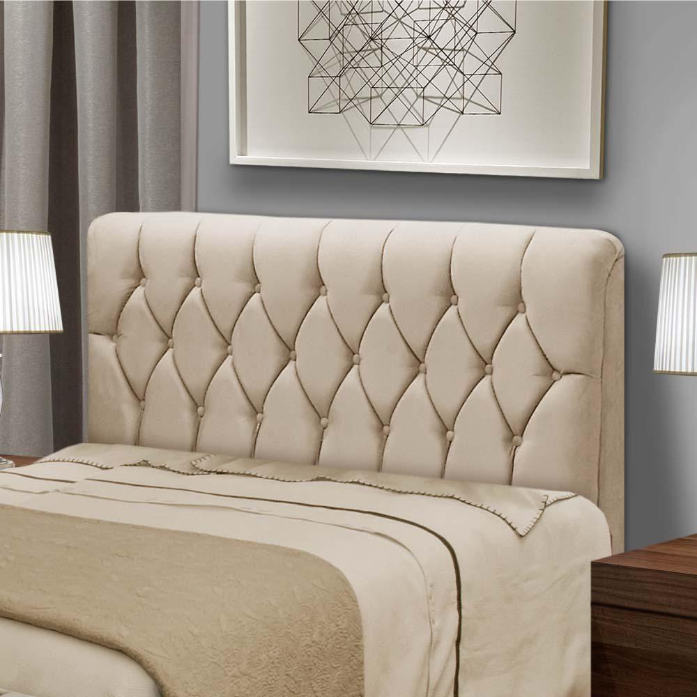Cabeceira De Cama Istambul Casal/king 195cmx126cm Bege Bege - 2