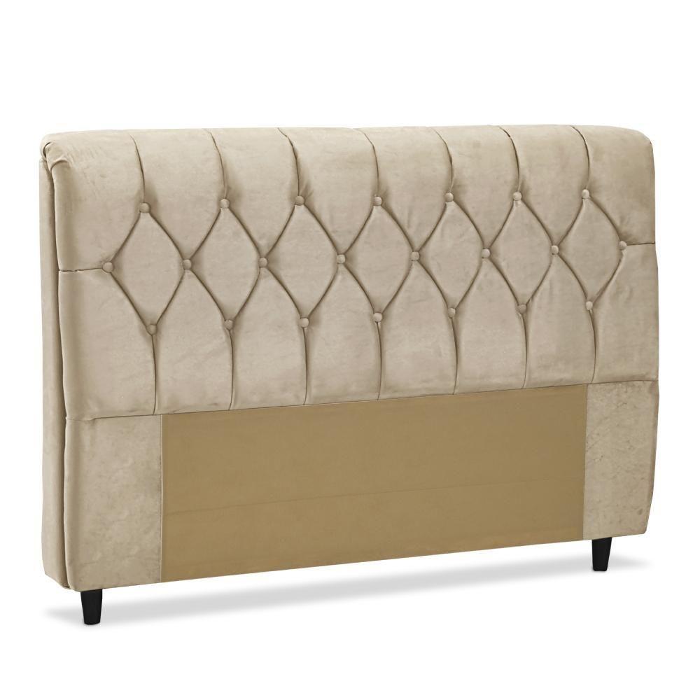 Cabeceira E Calçadeira Baú Istambul Para Cama Box Queen Bege Bege - 8