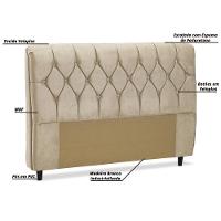 Cabeceira E Calçadeira Baú Istambul Para Cama Box Queen Bege Bege