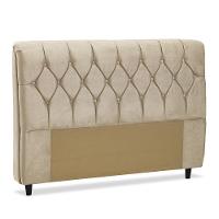 Cabeceira E Calçadeira Baú Istambul Para Cama Box Queen Bege Bege - 8