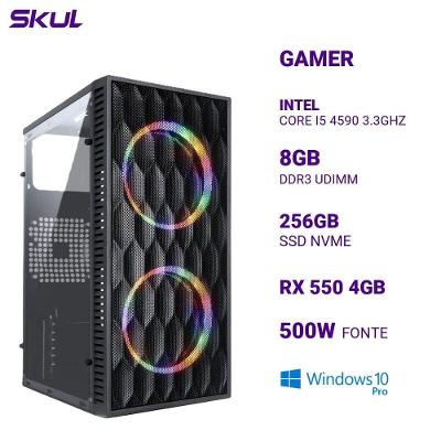 Computador 5000 Core I5 4590 3.3ghz 8gb Ddr3 Ssd 256gb Nvme Rx 550 4gb Fonte 500w Windows 10 Pro