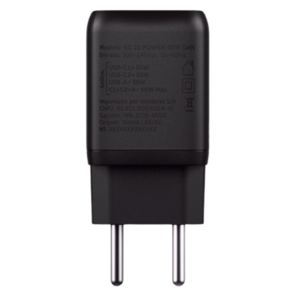 Carregador Usb Ec 21 Power 65w Gan Intelbras - 4820190 Preto Bivolt - 7