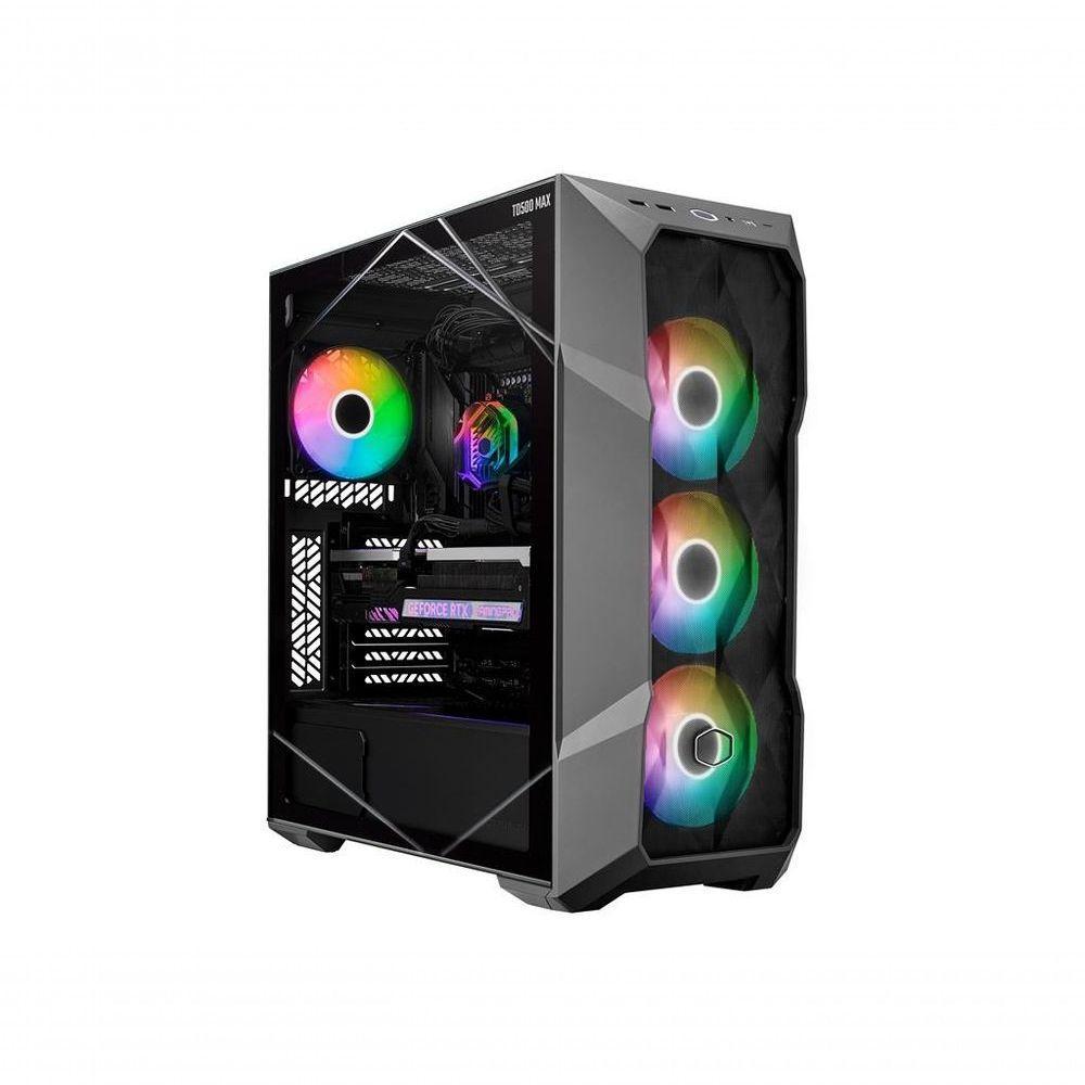 Gabinete Gamer Cooler Master Td500 Max Lateral De Vidro Temp Mini Itx-micro-atx-atx Com 3 Fans - 1