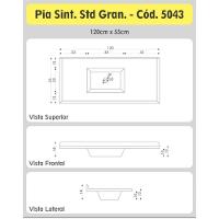 Conjunto Balcão De Cozinha Com Pia Mármore Sintético 2 Porta Branco - 6
