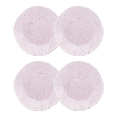 Conjunto 4 Pratos Rasos 27,5cm Ryo Pink Sand Porcelana Oxford