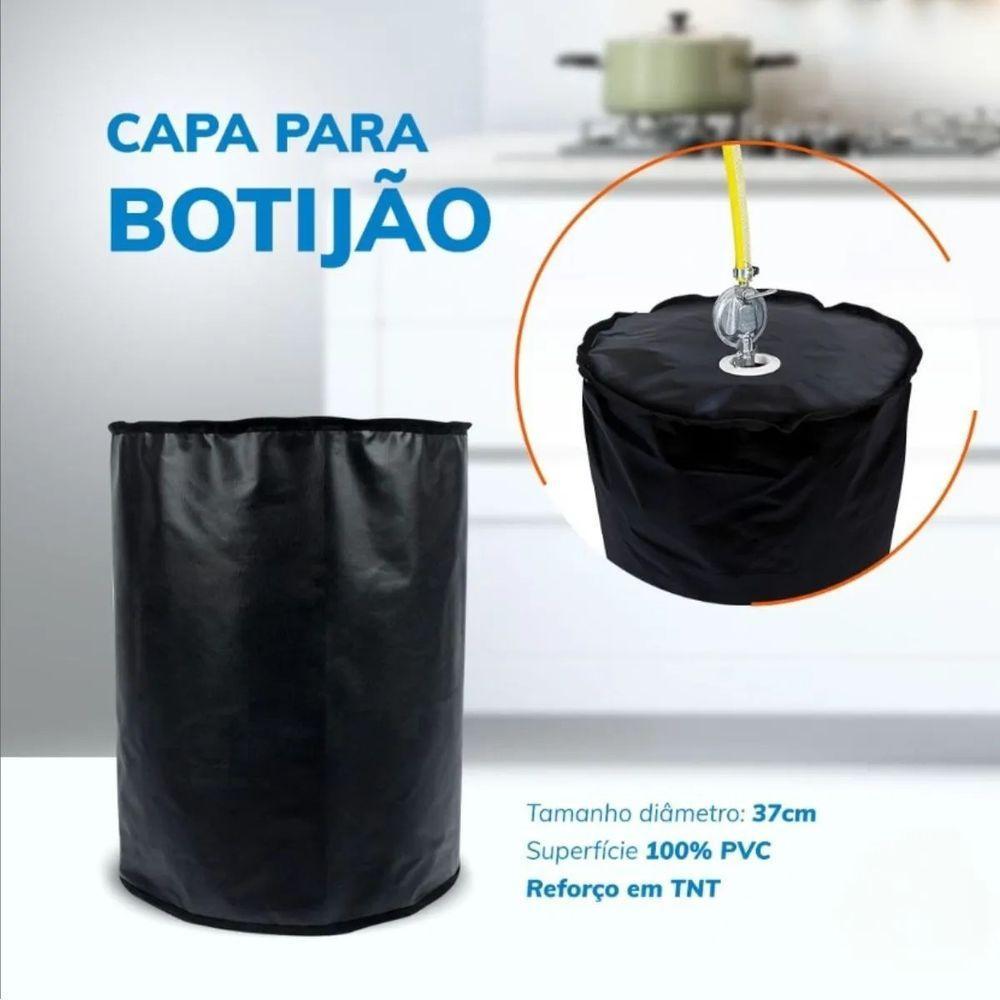 Capa Protetora P- Botijão De Gás 13 Kg Impermeável - Bemprat Preto - 2