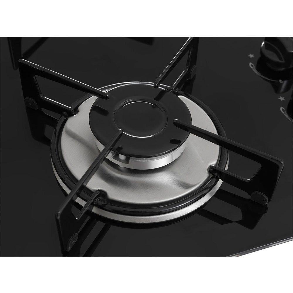 Cooktop Gás 4 Bocas Mesa Vidro Fischer Preto Bivolt - 5