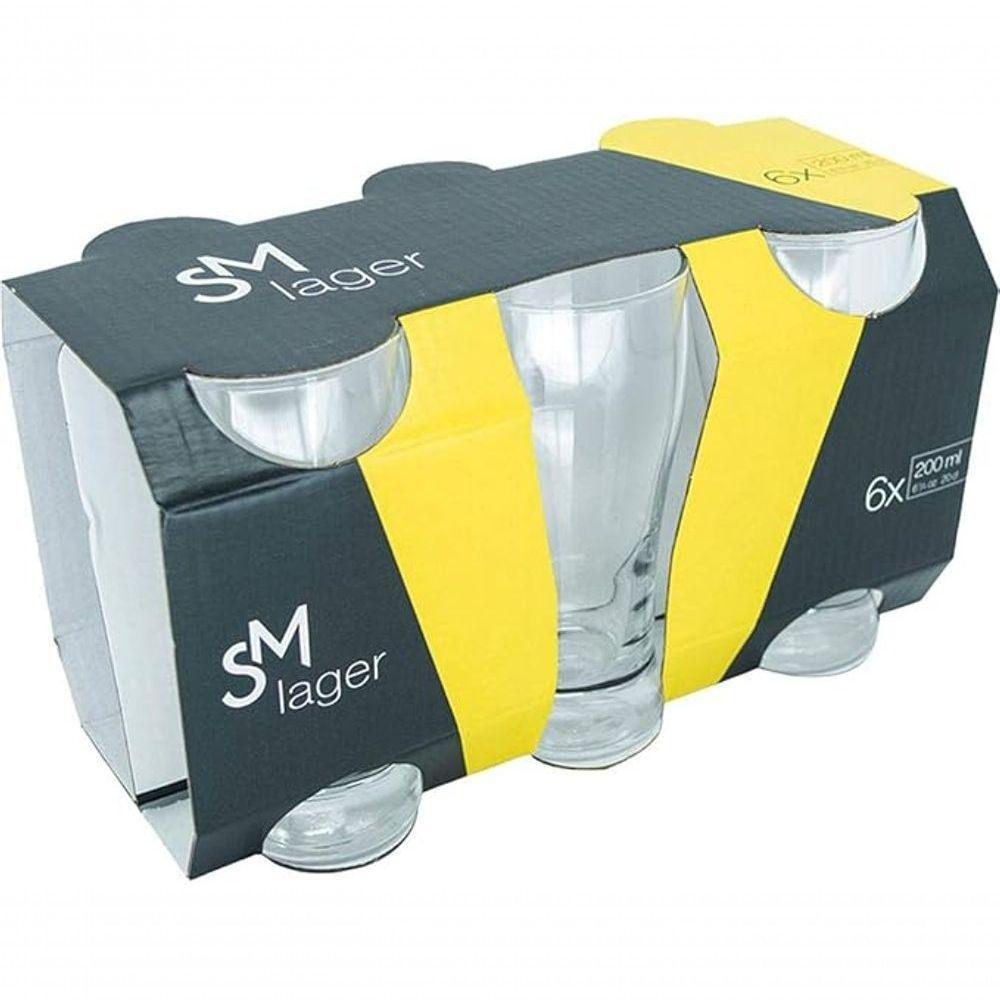 Jogo Copos Para Cerveja Lager Sm 200ml Nadir - 6 Peças - 4