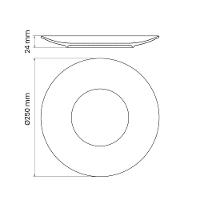 Jogo De Pratos Rasos 2 Peças Rústico 25 Cm Porcelana Decorada Tramontina