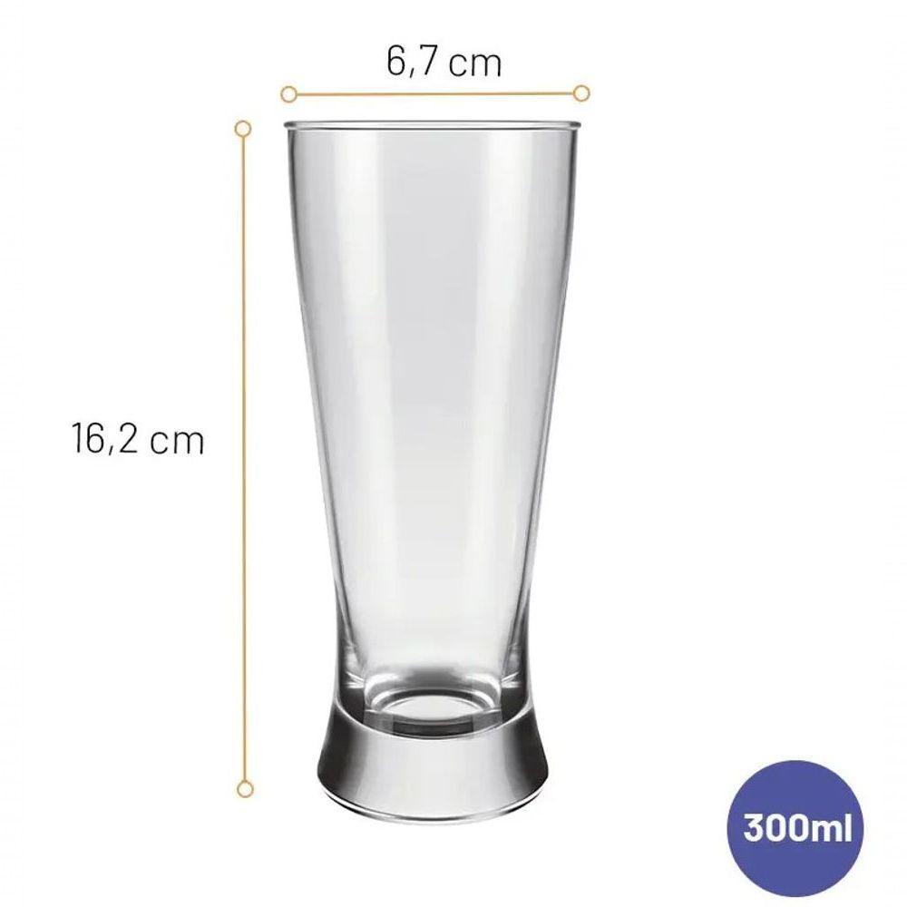 Jogo Copos Para Cerveja Lager Sm 300ml Nadir - 6 Peças - 2