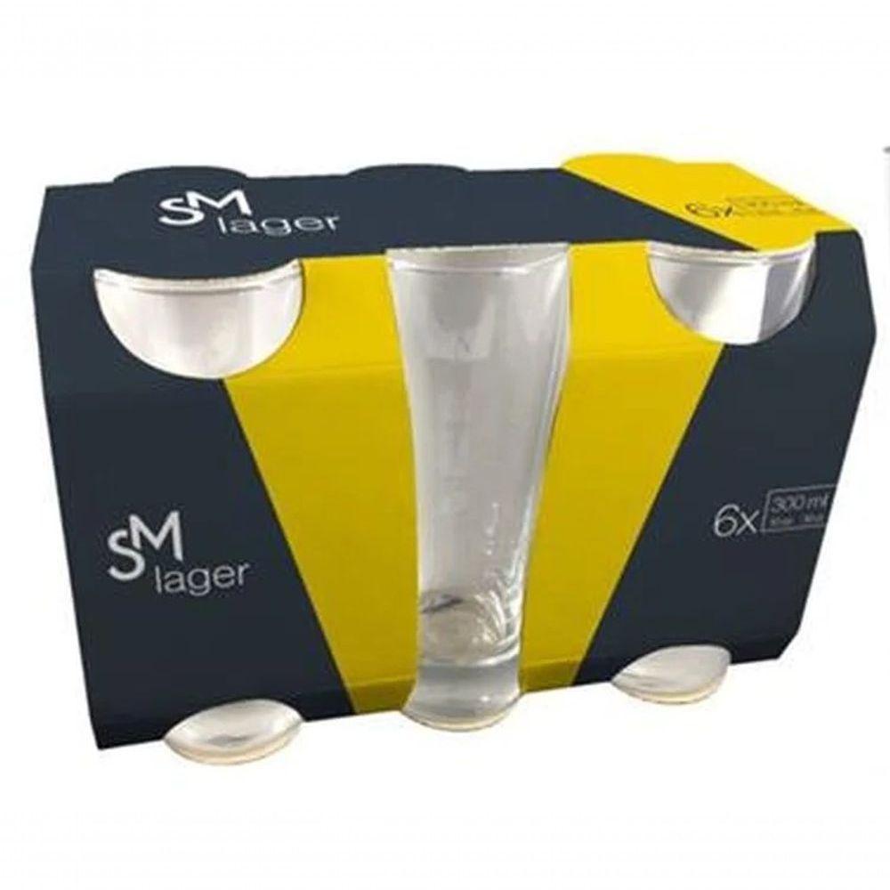 Jogo Copos Para Cerveja Lager Sm 300ml Nadir - 6 Peças - 3