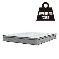 Cama Box Baú Casal Queen Colchão Molas Ensacadas 158x198x65cm Cinza/branco Umaflex - Suporta 120kg - 2