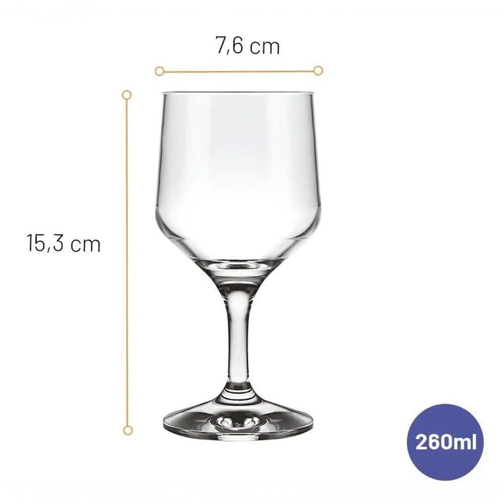 Jogo De Taças Para Vinho Buffet Sm 260ml Nadir - 6 Unidade - 4