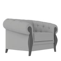 Poltrona Delacroix Com Pés Em Madeira Tingida - Élpis Móveis Verde