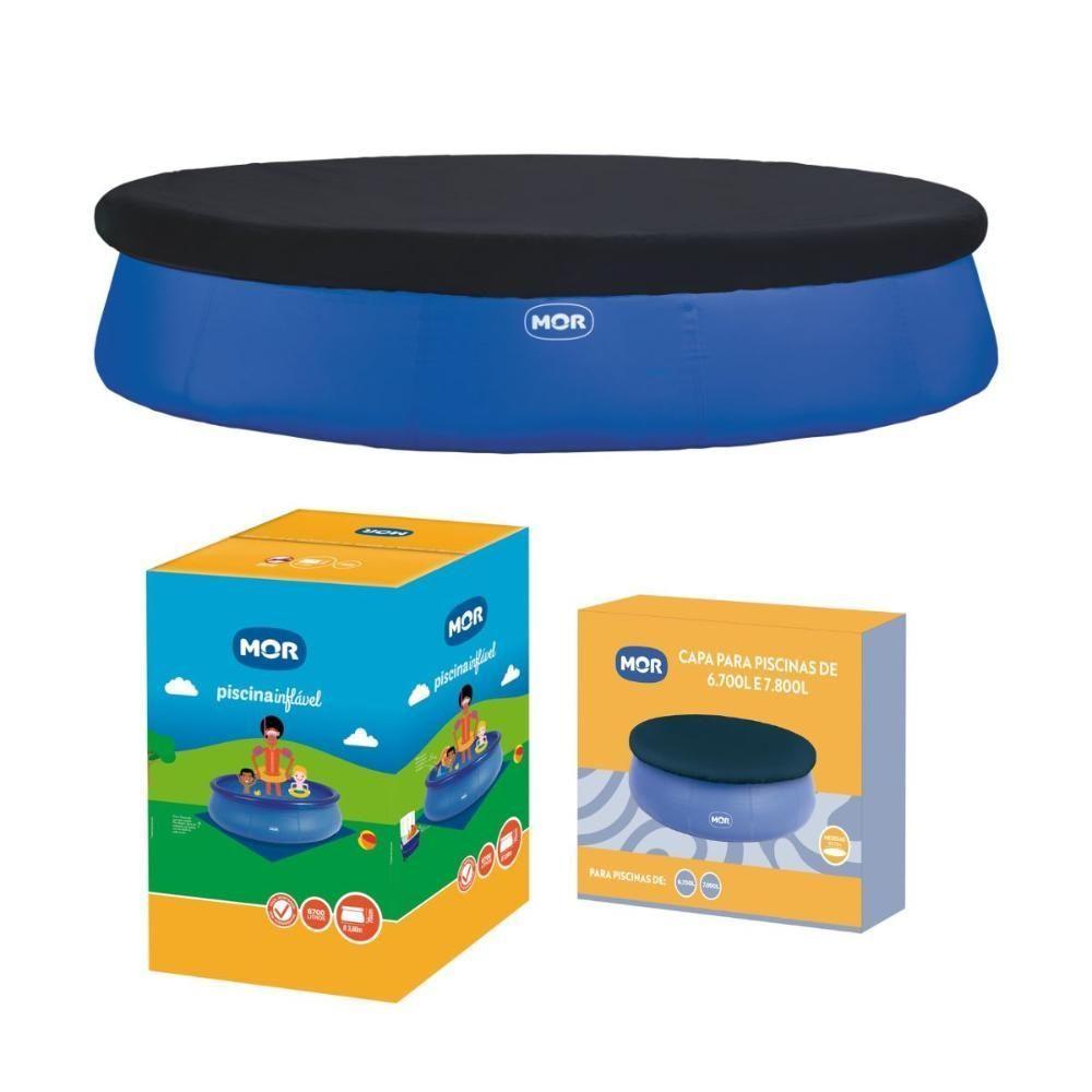 Piscina Inflável 6700 Litros Redonda Splash Fun Com Capa Mor - 7