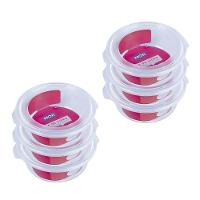 Kit 6 Potes Hermético Marmita De Vidro Redondo 620ml Mor - 1