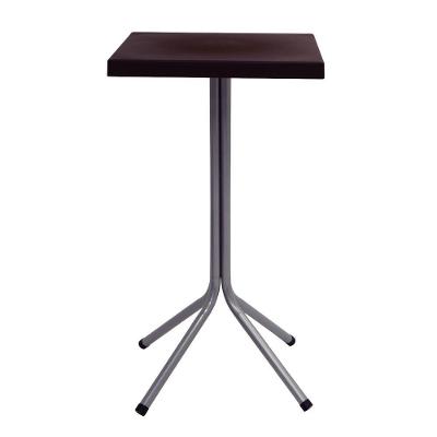 Mesa Quadrada Tramontina Sigma Alta 59x106 Cm Marrom Polipropileno E Base Em Aço Carbono