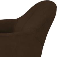 Poltrona Toscana Base Giratória Em Madeira Tingida - Élpis Móveis Marrom - 3
