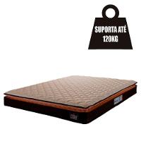 Cama Box Baú Casal Colchão Espuma D33 Pillow Millenium 138x188x60cm Marrom Suporta Até 120kg Marrom
