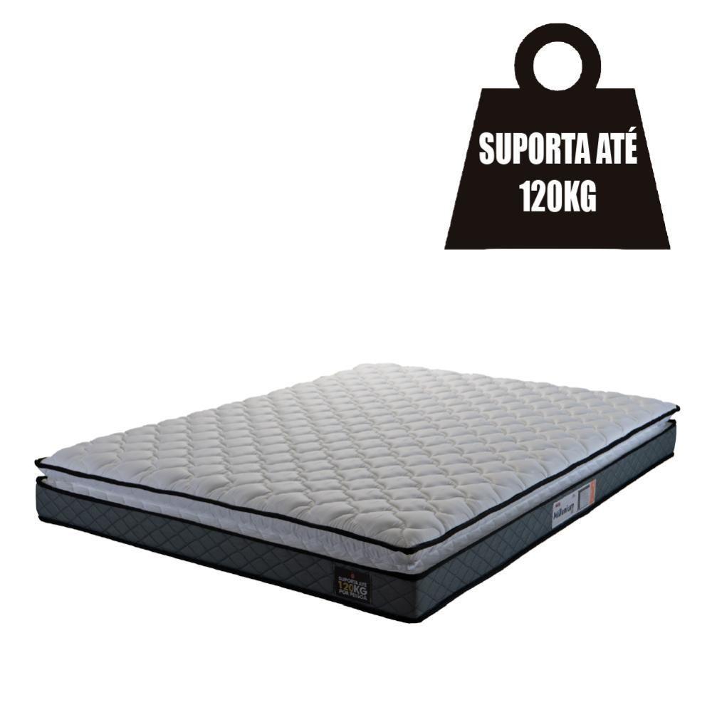 Cama Box Baú Casal Colchão Espuma D33 Pillow 138x188x60cm Cinza/preto Suporta Até 120kg Preto - 2