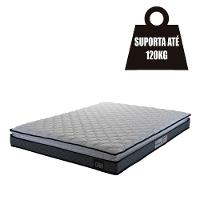 Cama Box Baú Casal Colchão Espuma D33 Pillow 138x188x60cm Cinza/preto Suporta Até 120kg Preto - 2