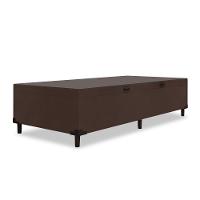 Cama Box Com Baú Solteiro 0,88 Com 41cm De Altura Prince Suede Marrom Marrom - 3