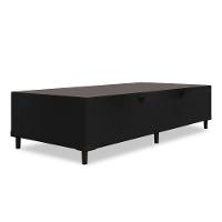 Cama Box Com Baú Solteiro 0,88 Com 41cm De Altura Prince Preto Preto - 3