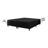 Cama Box Com Baú Queen 1,58m Com 41cm De Altura Prince Preto Marrom - 5