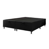 Cama Box Com Baú Queen 1,58m Com 41cm De Altura Prince Preto Marrom - 6