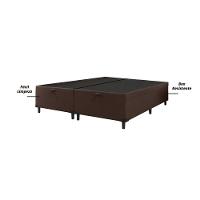 Cama Box Com Baú Queen 1,58m Com 41cm De Altura Prince Suede Marrom Marrom - 7