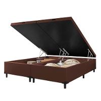 Cama Box Com Baú Queen 1,58m Com 41cm De Altura Prince Suede Marrom Marrom - 10