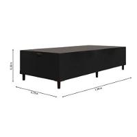 Cama Box Com Baú Com 41cm De Altura Prince Preto Marrom - 3