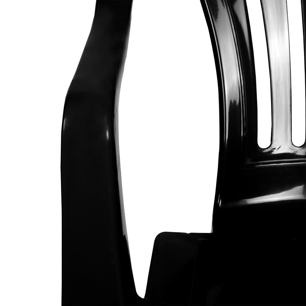 Cadeira Poltrona Plástica Empilhavel Reforçada 182kg Mor - 4