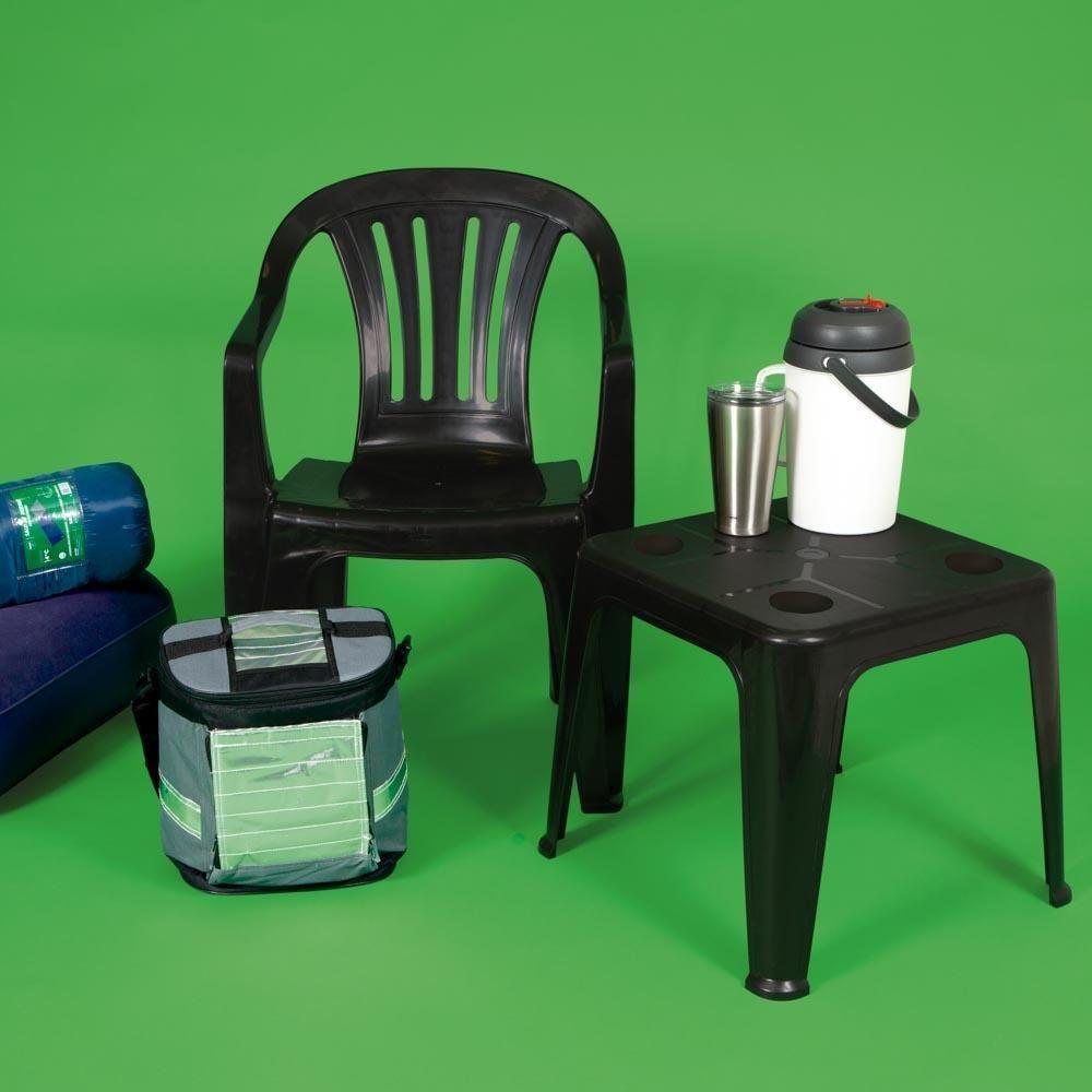 Cadeira Poltrona Plástica Empilhavel Reforçada 182kg Mor - 8