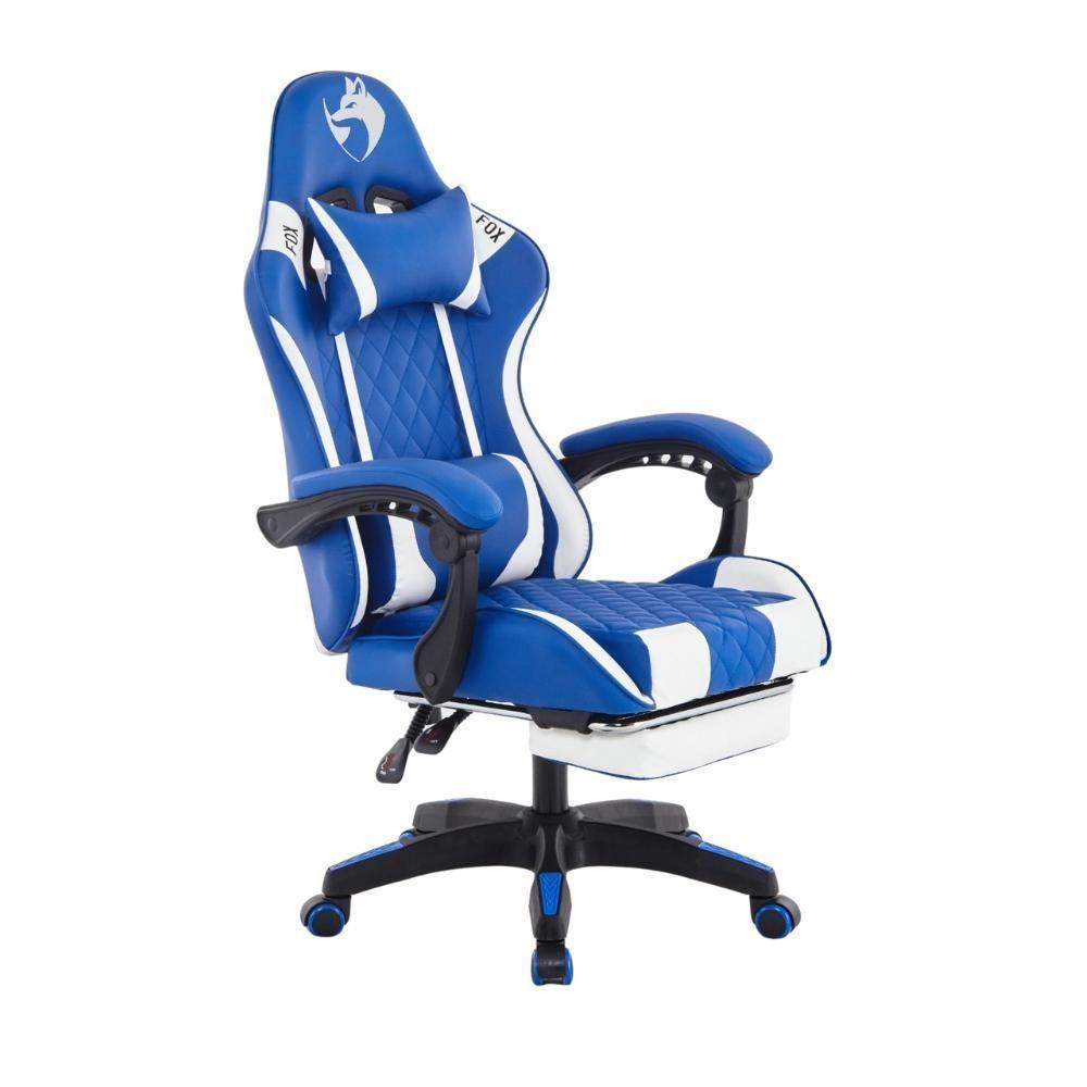 Cadeira Gamer Fox Racer Luna Com Apoio De Pés Ut-b200 Azul - 4