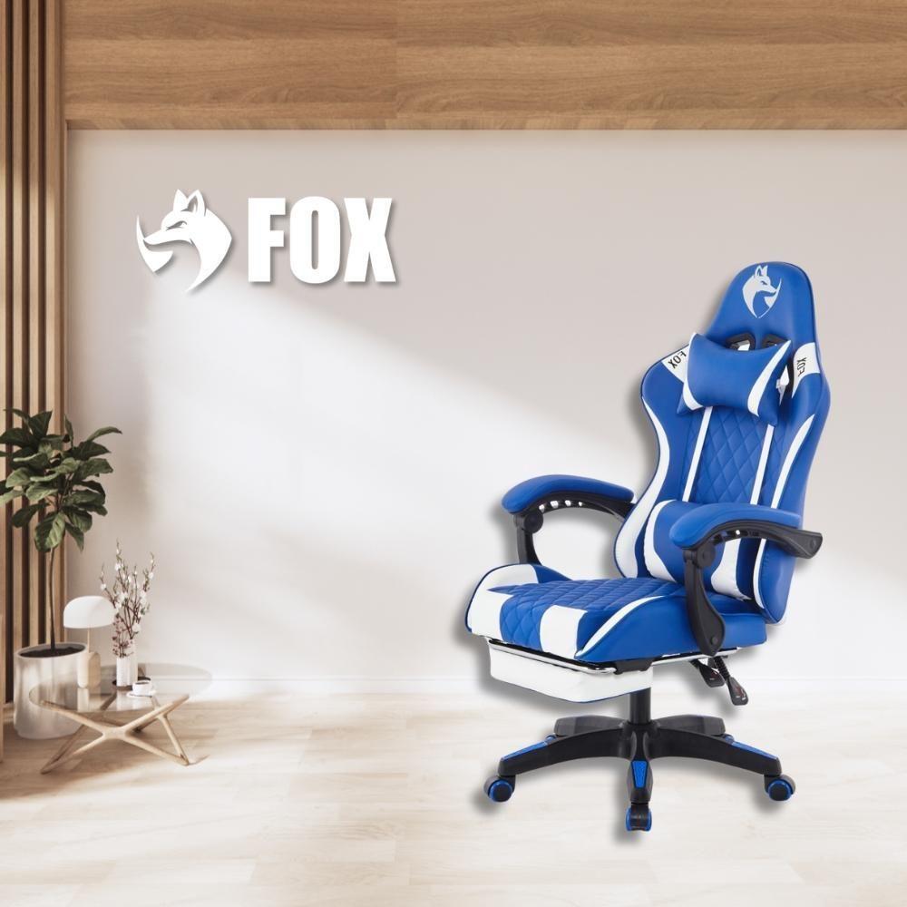Cadeira Gamer Fox Racer Luna Com Apoio De Pés Ut-b200 Azul - 9