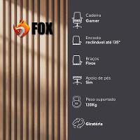 Cadeira Gamer Fox Racer Luna Com Apoio De Pés Ut-b200 Azul - 10