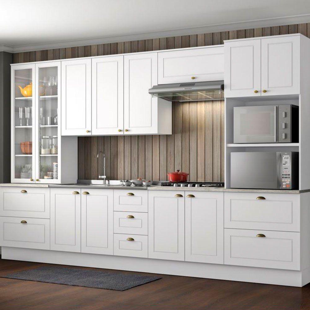 Armário De Cozinha Henn Americana 1 Porta Basculante 80 Cm Branco - 3