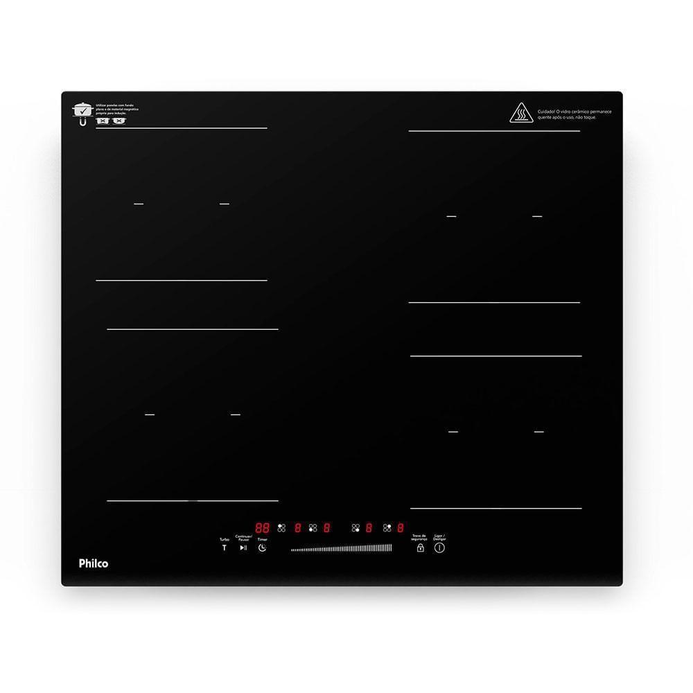 Cooktop De Indução Philco PCTQ1 4 Bocas Função Turbo Display Digital Painel Touch Preto 220V - 7