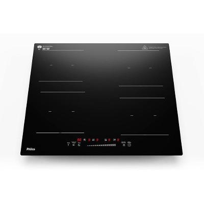 Cooktop de Indução Philco PCTQ1 4 Bocas Vitrocerâmico com Função Turbo Preto 220V